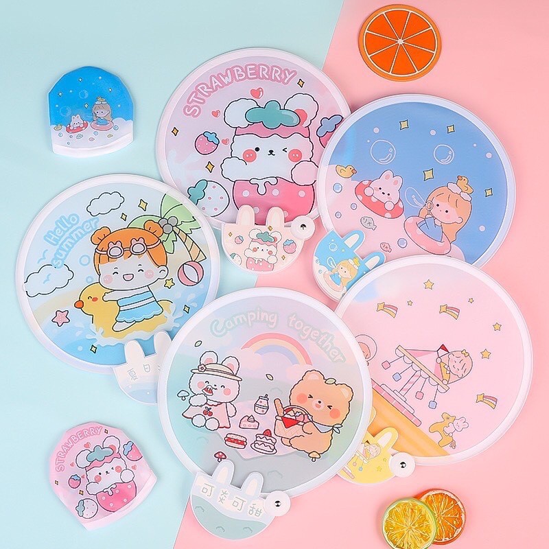 💥QUẠT BUNG GẤP GỌN CẦM TAY SIÊU CUTE MÀU SẮC DỄ THƯƠNG💥