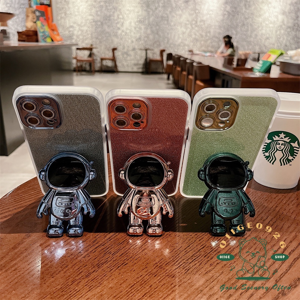 Ốp Điện Thoại Bán Trong Suốt Họa Tiết Phi Hành Gia Kèm Ngăn Đựng Thẻ Cho Iphone 13 12 11 Pro Max Xs Max Xr 8 7Plus