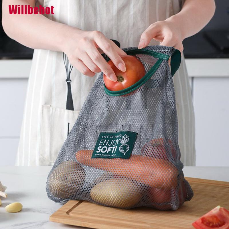 Túi lưới đựng rau củ quả có thể tái sử dụng cho nhà bếp