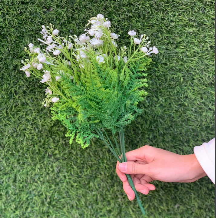 Hoa giả đẹp 🌺 𝐅𝐑𝐄𝐄𝐒𝐇𝐈𝐏🌺 Hoa baby giả - cụm hoa giả để bàn trang trí phòng đẹp royal family cao cấp giống thật 90%