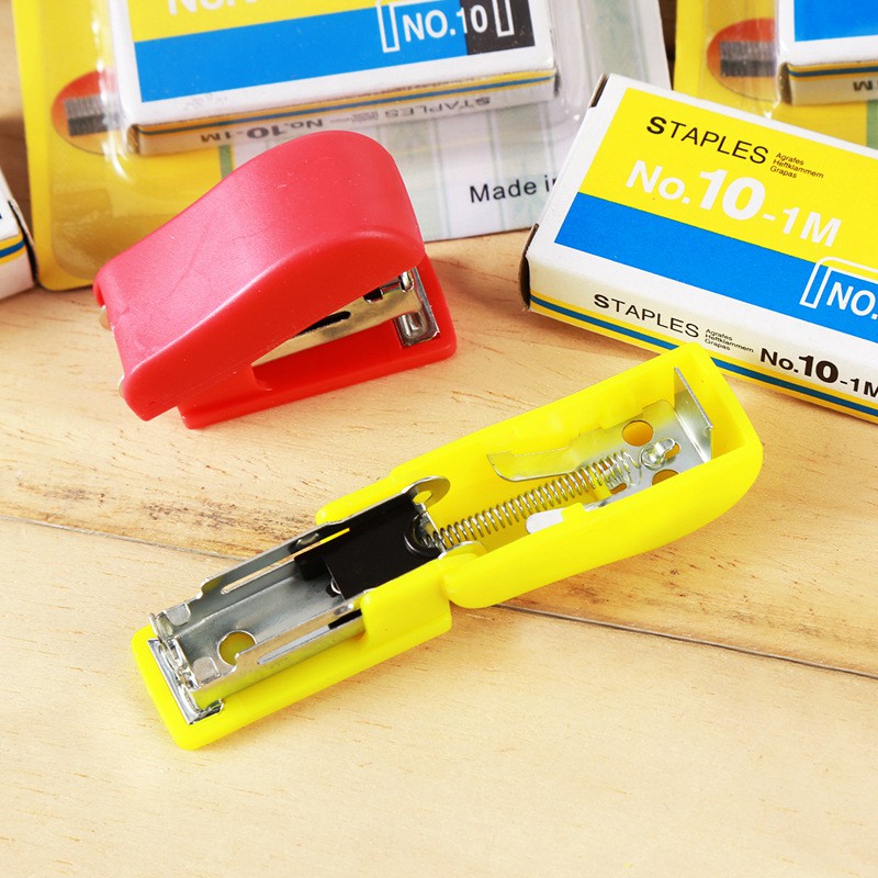 Dập Ghim giá rẻ TE28, nhỏ nhắn siêu dễ thương, tặng kèm hộp gồm 2 thanh gim bấm