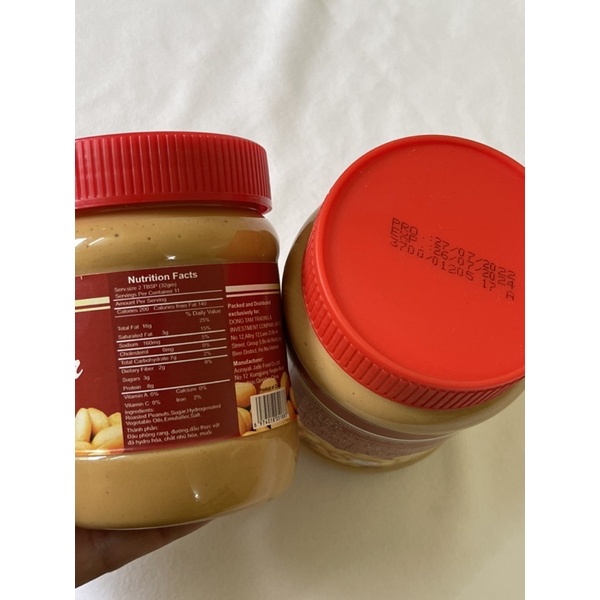 Bơ ăn bánh mì - bơ làm bánh làm lẩu - bơ đậu phộng mịn 340g Acroyali