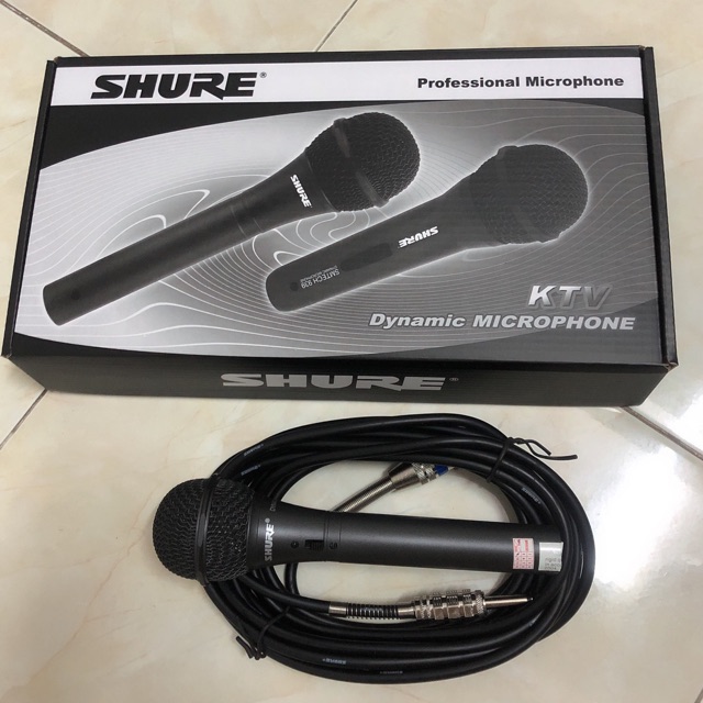 Micro Karaoke Có Dây Shure SM-959 Dây Xịn 5M Full Box