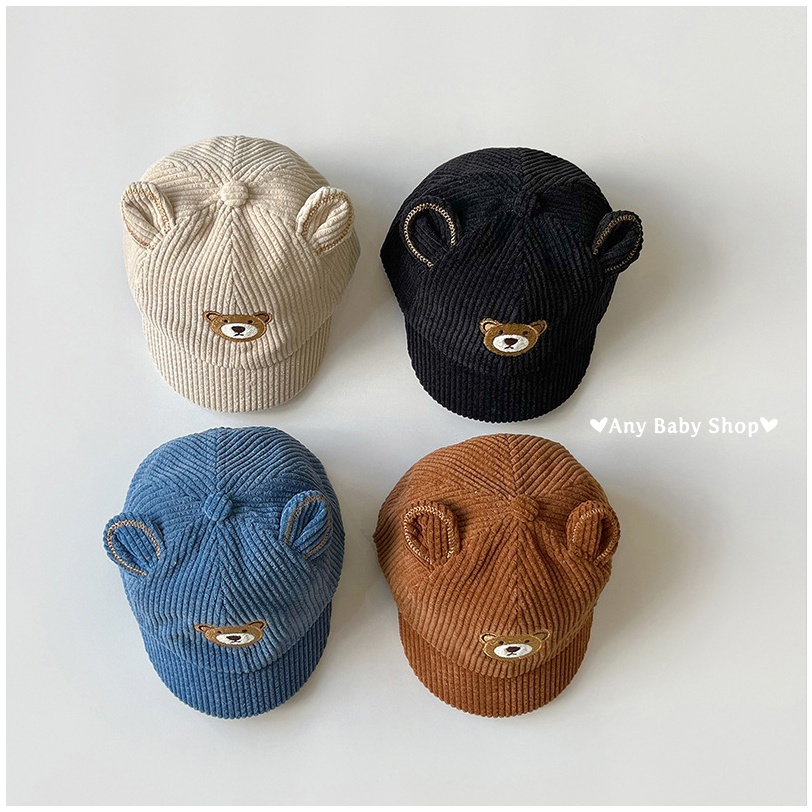 Mũ nón lưỡi trai hình gấu-tai gấu siêu cute 5 màu đáng yêu cho bé trai bé gái ❣❣