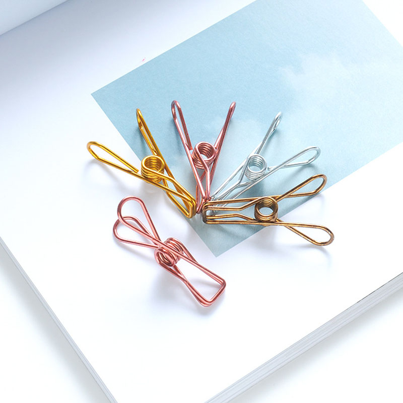 Set 10 kẹp miệng túi thực phẩm bằng kim loại mạ vàng