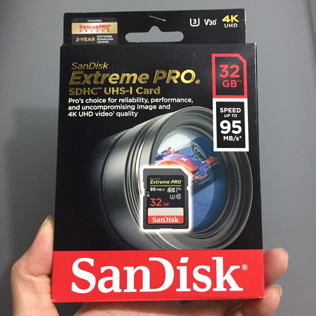 [ 32GB/ 64GB/ 128GB/ 256GB] Thẻ nhớ SD tốc độ 170MB/s Sandisk Extreme PRO (U3 - V30) SDSDXXY