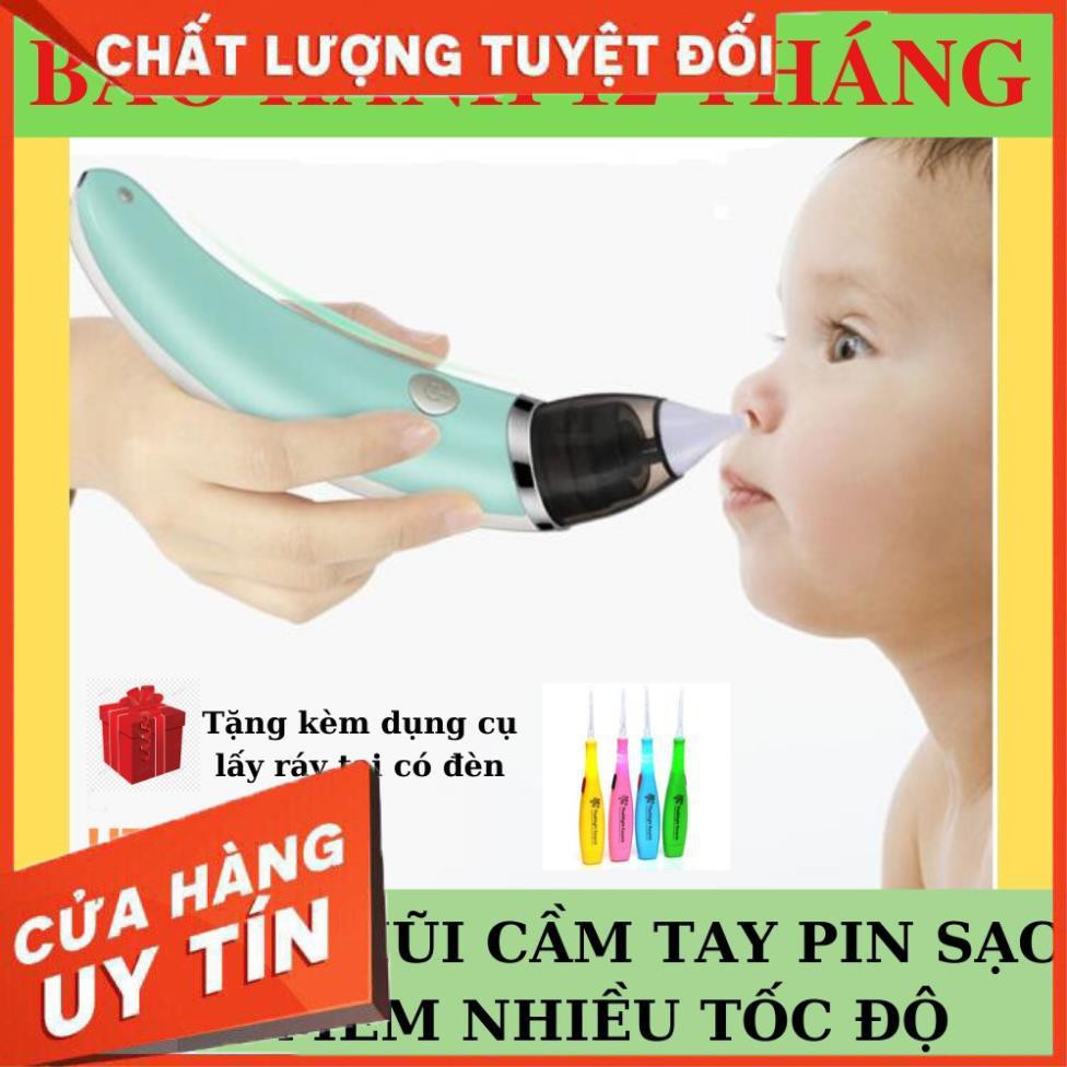 [XẢ KHO+FREE SHIP Máy Hút Mũi Đầu Mềm Cầm Tay Thông Minh Little Bees Pin Sạc Cho Bé