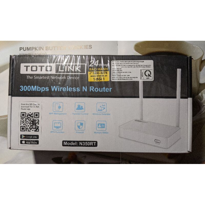 Bộ phát wifi Totolink 2 râu N350RT chuẩn N 300 Mbps