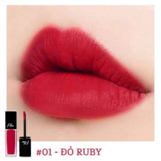 [01] Đỏ Ruby - Son Kem Lì Pilar Màu Đỏ Ruby 01
