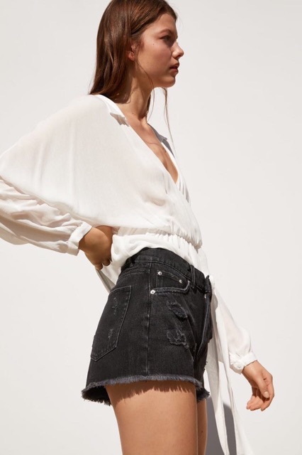 (Sẵn) Quần sooc jeans Zaarrr dư sịn, kèm ảnh thật