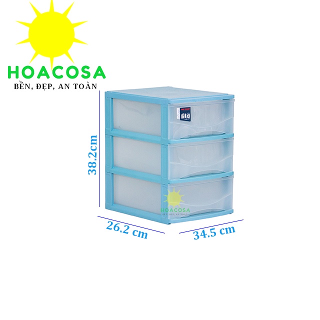 Tủ Nhựa Mini 3 Ngăn Để Bàn Lita- Nhựa Hiệp Thành- Đơn Giản, Sáng Đẹp, Tiện Dụng- Đồ Gia Dụng Hoacosa.