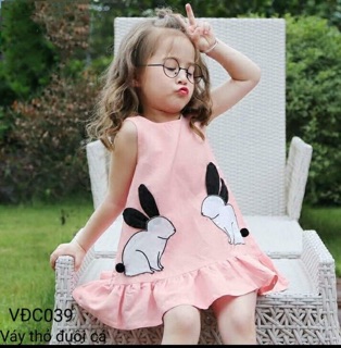 Váy thỏ đuôi cá siêu cute cho bé gái