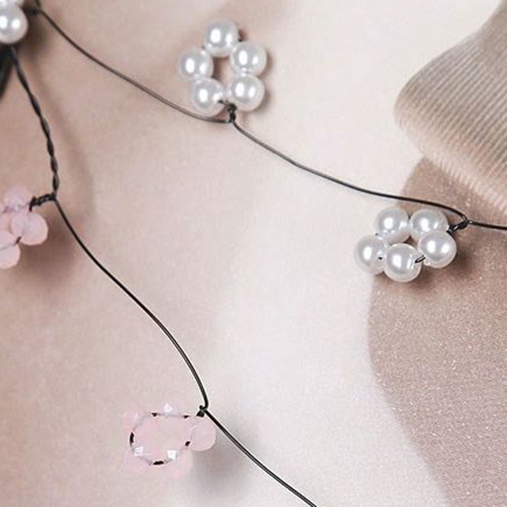 Kẹp tóc dáng dài đính họa tiết hình hoa giản dị cho nữ YOML