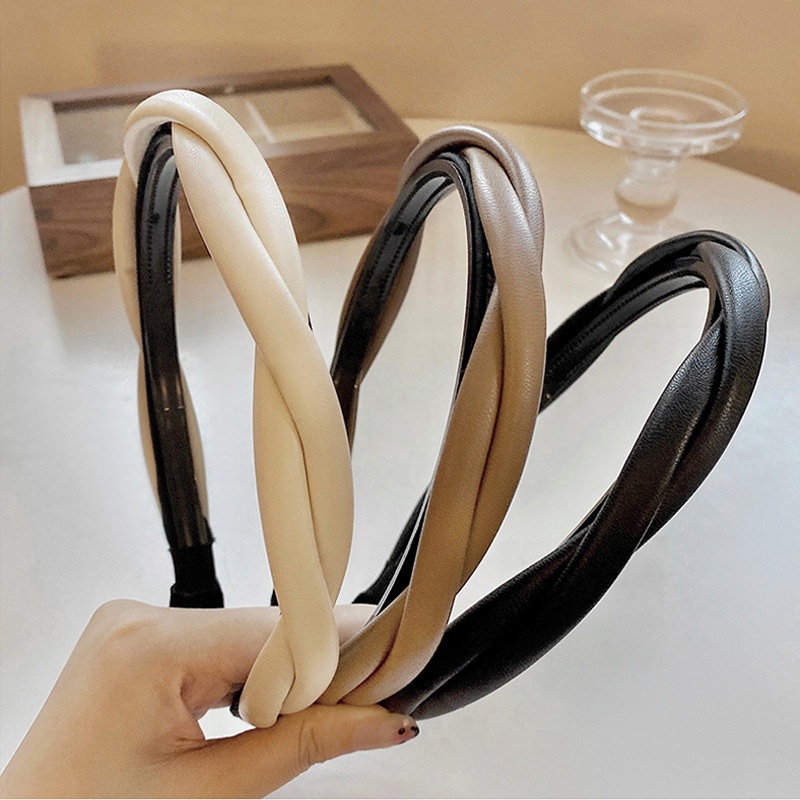 Băng Đô Da Bện Chống Trượt Thời Trang Dành Cho Nữ