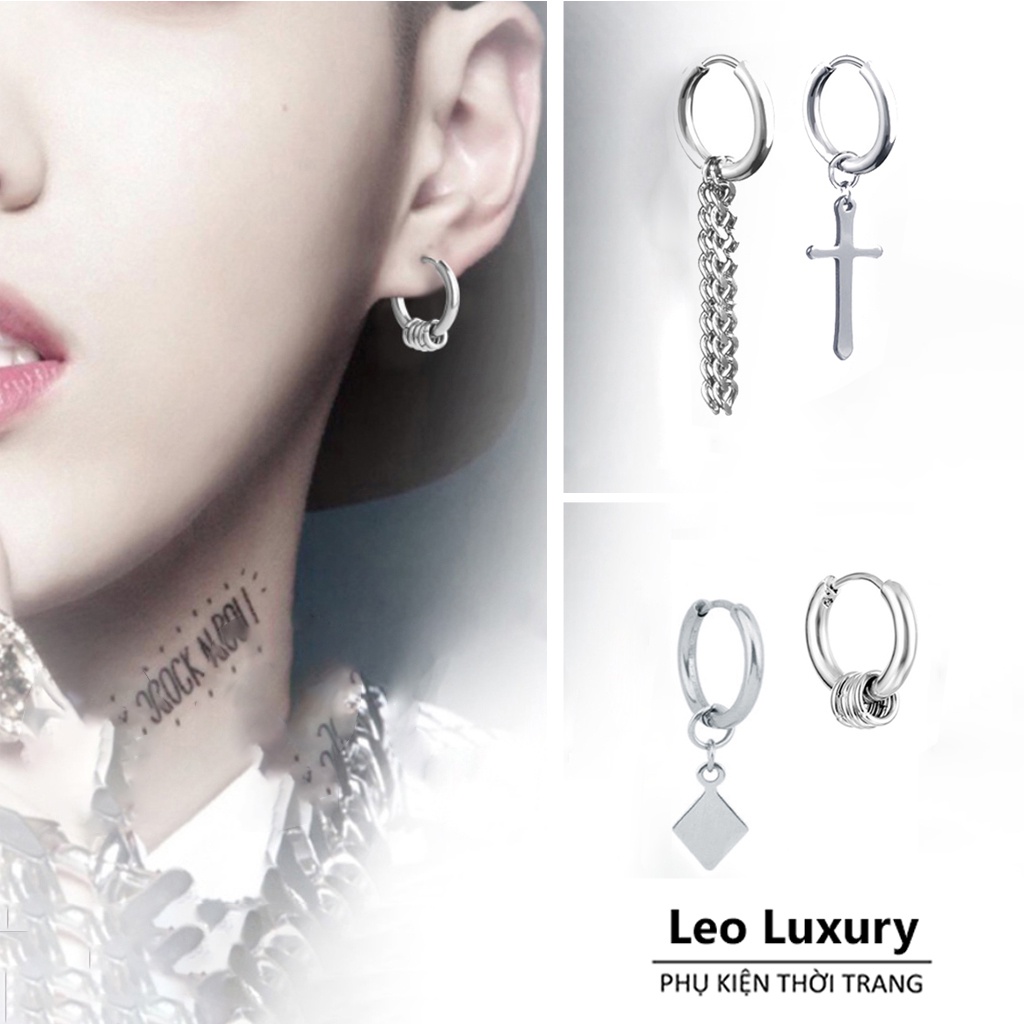 Khuyên tai nam nữ thiết kế nhiều kiểu dáng đẹp, phong cách thời trang cá tính hip hop siêu ngầu