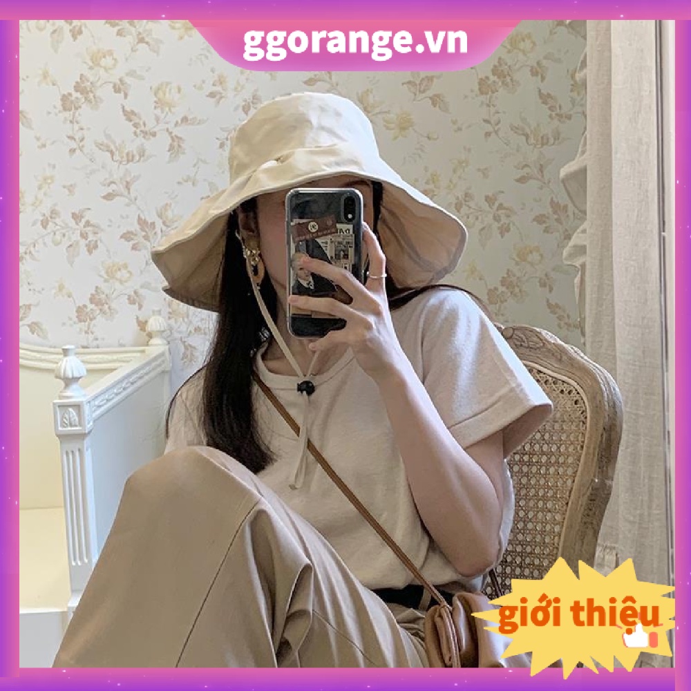 Nón Tai Bèo Vành Rộng Chống Tia Cực Tím Phong Cách Hàn Quốc Dễ Phối Đồ Thời Trang Hè Cho Nữ