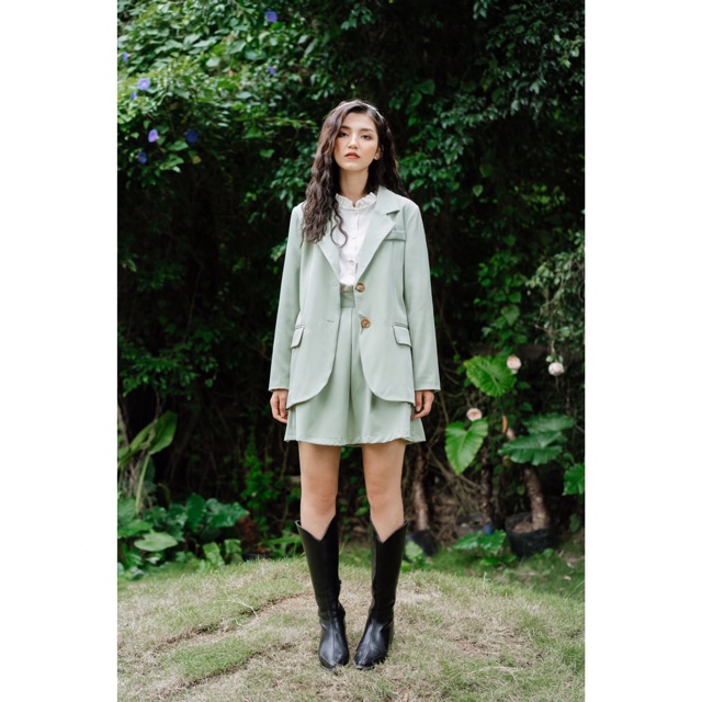 Áo khoác blazer ( 4 màu đen, nâu, hồng, xanh)