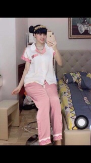 Pijama phi lụa dài cao cấp cực sang chảnh