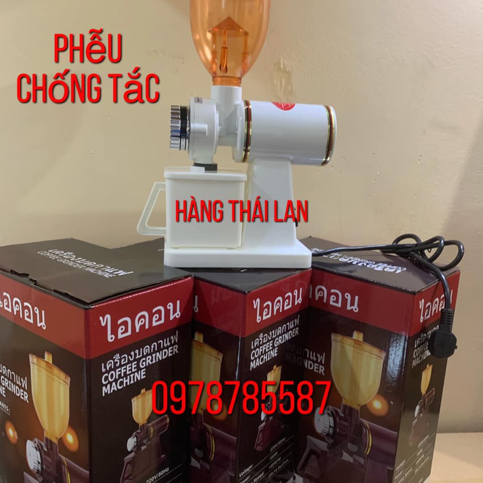 Máy xay cafe điều chỉnh độ mịn 600N hàng THAI LAN (màu trắng)