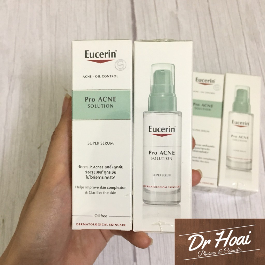 Serum Giảm Mụn Eucerin Pro Acne Solution Super Serum 30ml, Mờ Sẹo Giảm Nhờn - Tinh Chất Proacne Oil Control