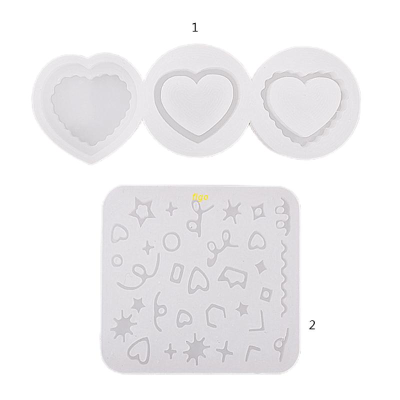 Khuôn làm bánh muffin hình trái tim bằng nhựa resin