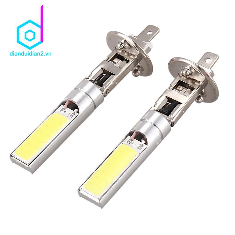 2 Bóng Đèn Led H1 Xenon 6000k 7.5w Cob Ánh Sáng Trắng Cho Xe Hơi