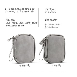 Túi đựng đồ công nghệ 2 lớp (ổ cứng rời - sạc dự phòng)