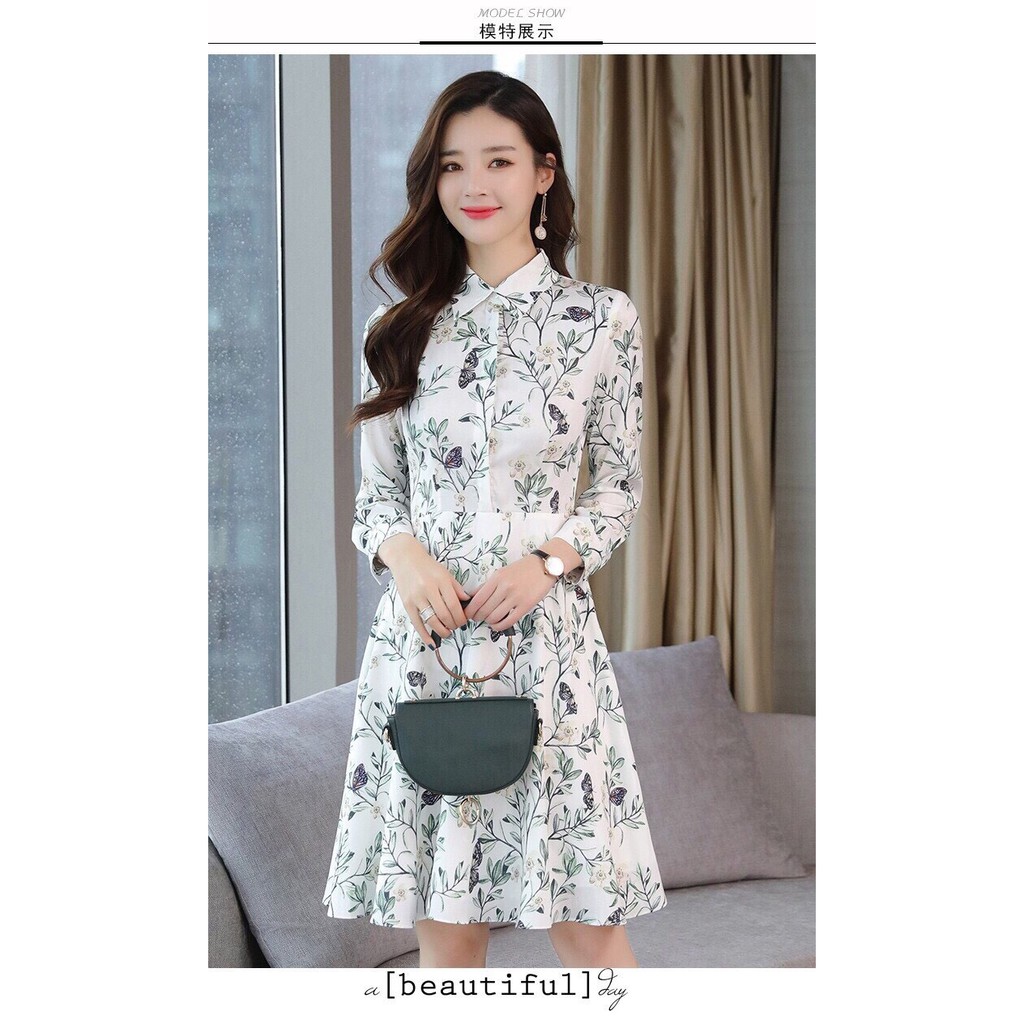 ĐẦM LỤA PHỐI NÚT CỔ SƠ MI CAO CẤP-TL11(HÀNG NHẬP)