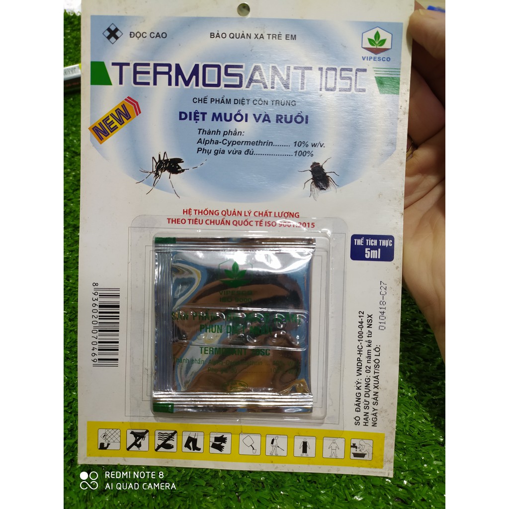 Chế phẩm diệt côn trùng TERMOSANT 10SC -5ML- SẢN PHẨM TẨM MÙNG (MÀN), PHUN DIỆT MUỖI