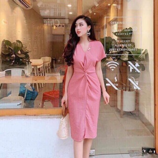 VÁY XOẮN EO CÀI NGỌC VNXK