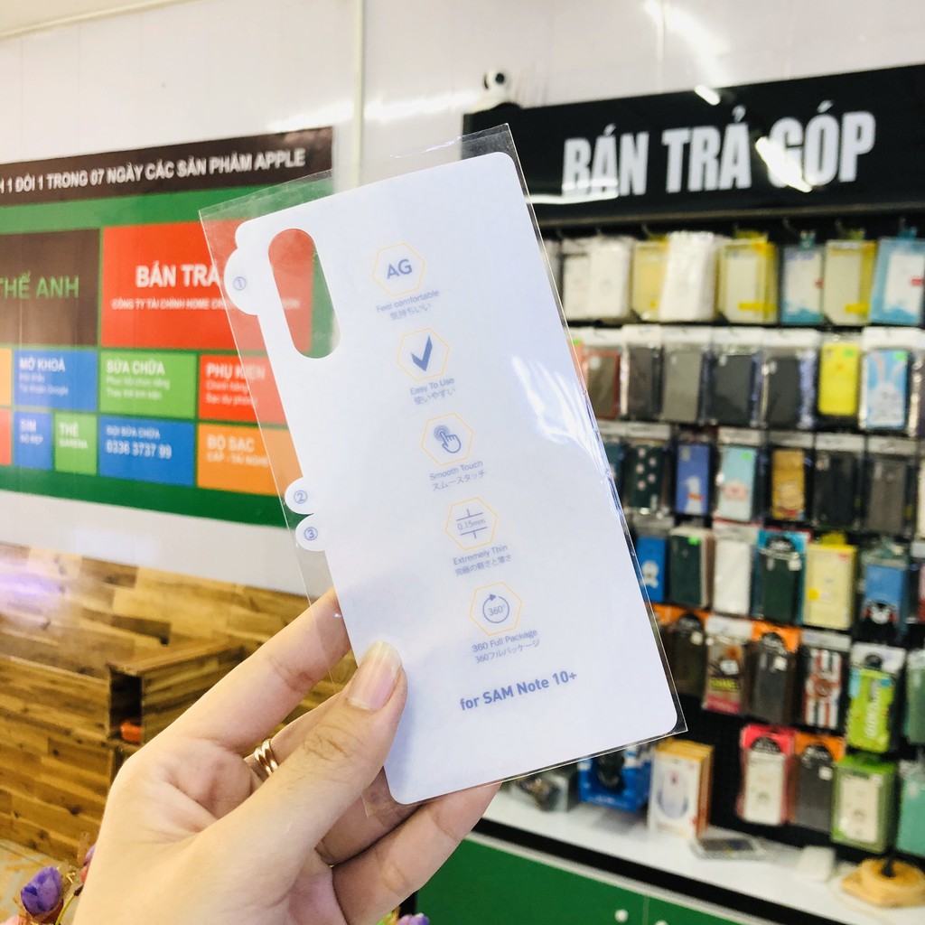 [ GIÁ SỐC ] Miếng Dán PPF Mặt Sau Cho Samsung note 10+