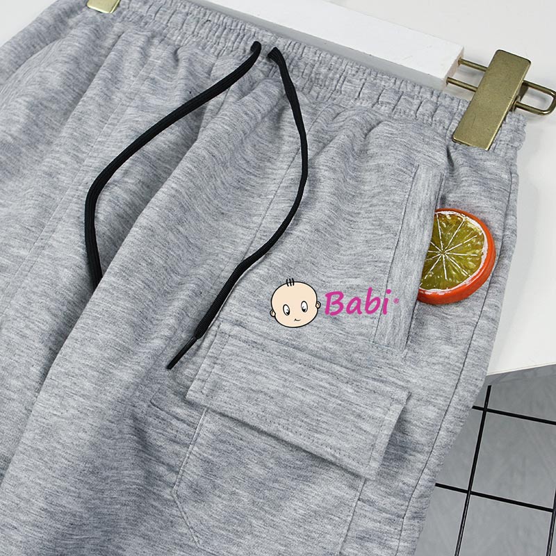Quần jogger thể thao năng động cho bé trai, quần dài Babi túi hộp nam tính size đại từ 26kg đến 72kg