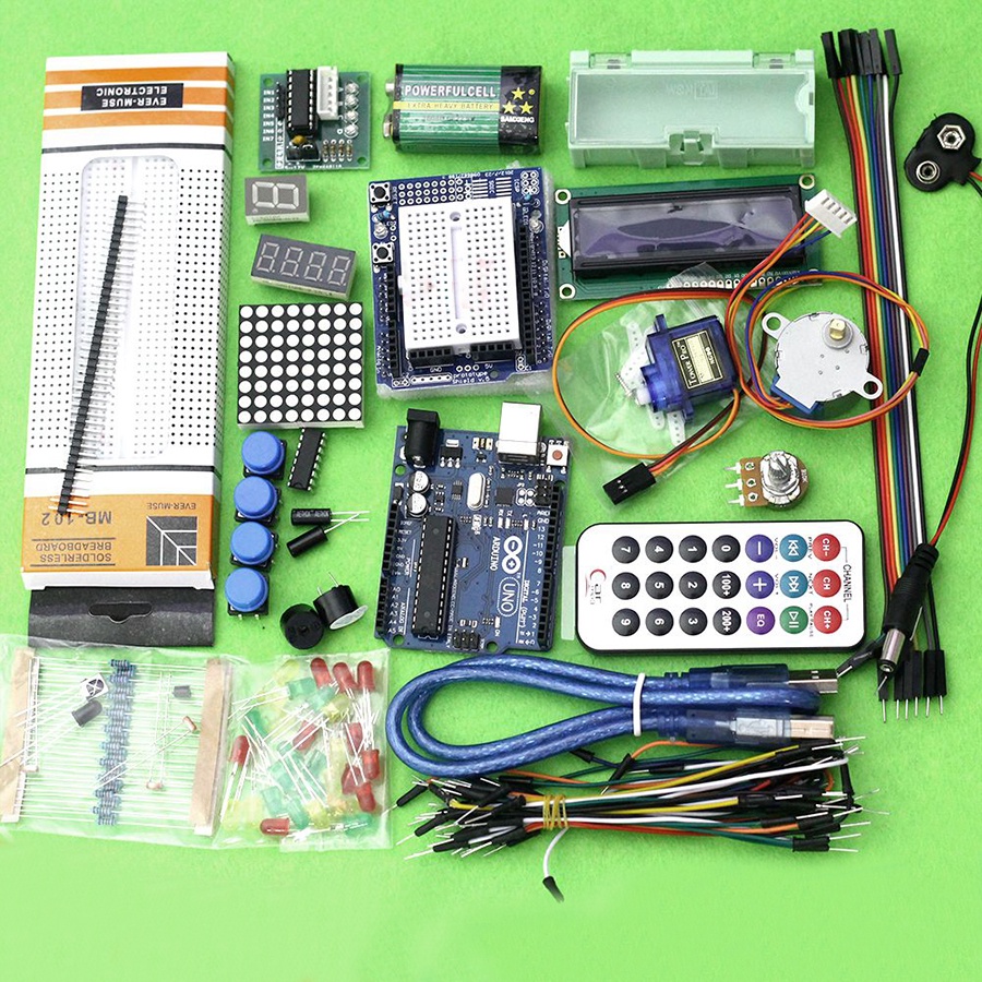 Combo Bộ Kit Học Tập Arduino Uno R3 V1 Cơ Bản (có hộp nhựa) D00-547 | BigBuy360 - bigbuy360.vn