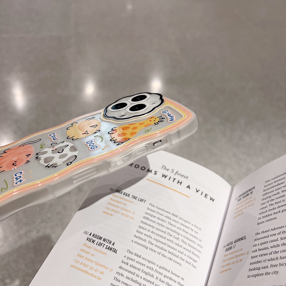 Ốp Điện Thoại Mềm Chống Sốc Họa Tiết Động Vật Hoạt Hình Cho iPhone 13 12 11 Pro XS Max X XR 7 8 plus