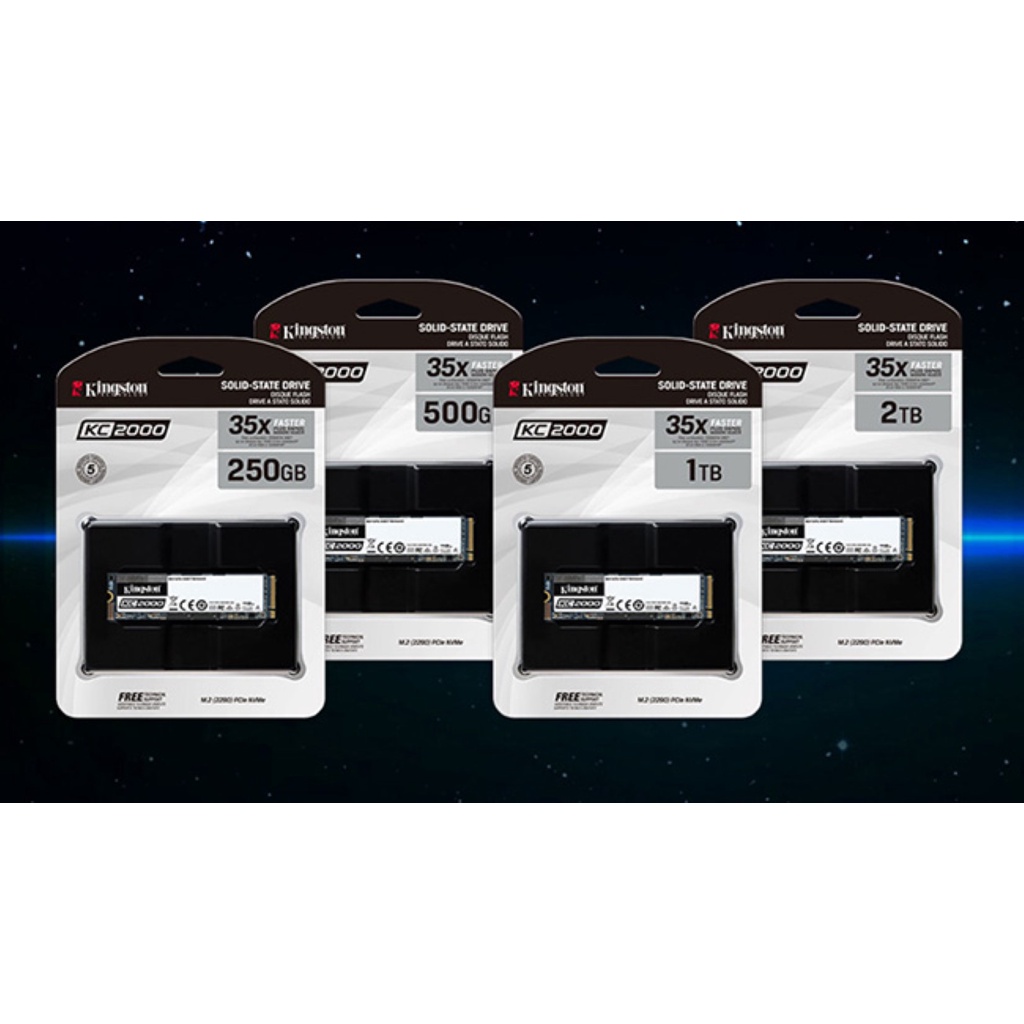 SSD Kingston SKC2000 2TB NVMe M.2 2280 PCIe Gen 3 x 4 (Doc 3200MB/s, Ghi 2200MB/s) -KC2000M8/2000G | BigBuy360 - bigbuy360.vn