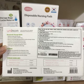 Bình trữ sữa Unimom Hàn Quốc