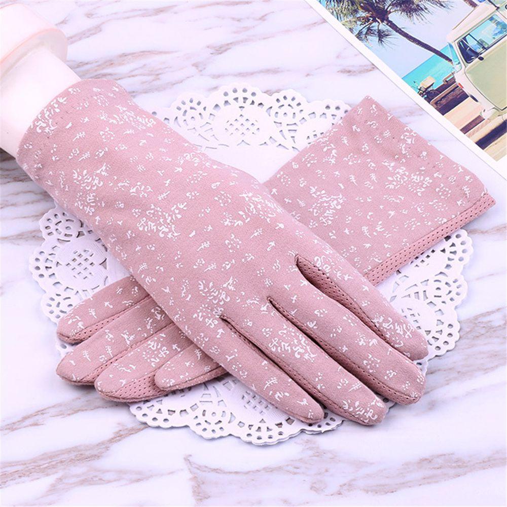 Găng Tay Cotton Chống Nắng Chạm Màn Hình Cảm Ứng