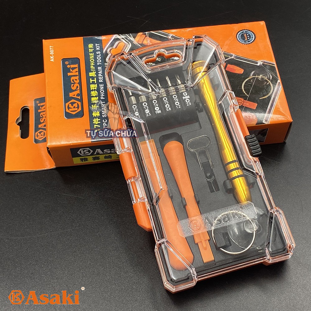 Bộ tô vít sửa điện thoại chuyên dụng ASAKI AK-9077