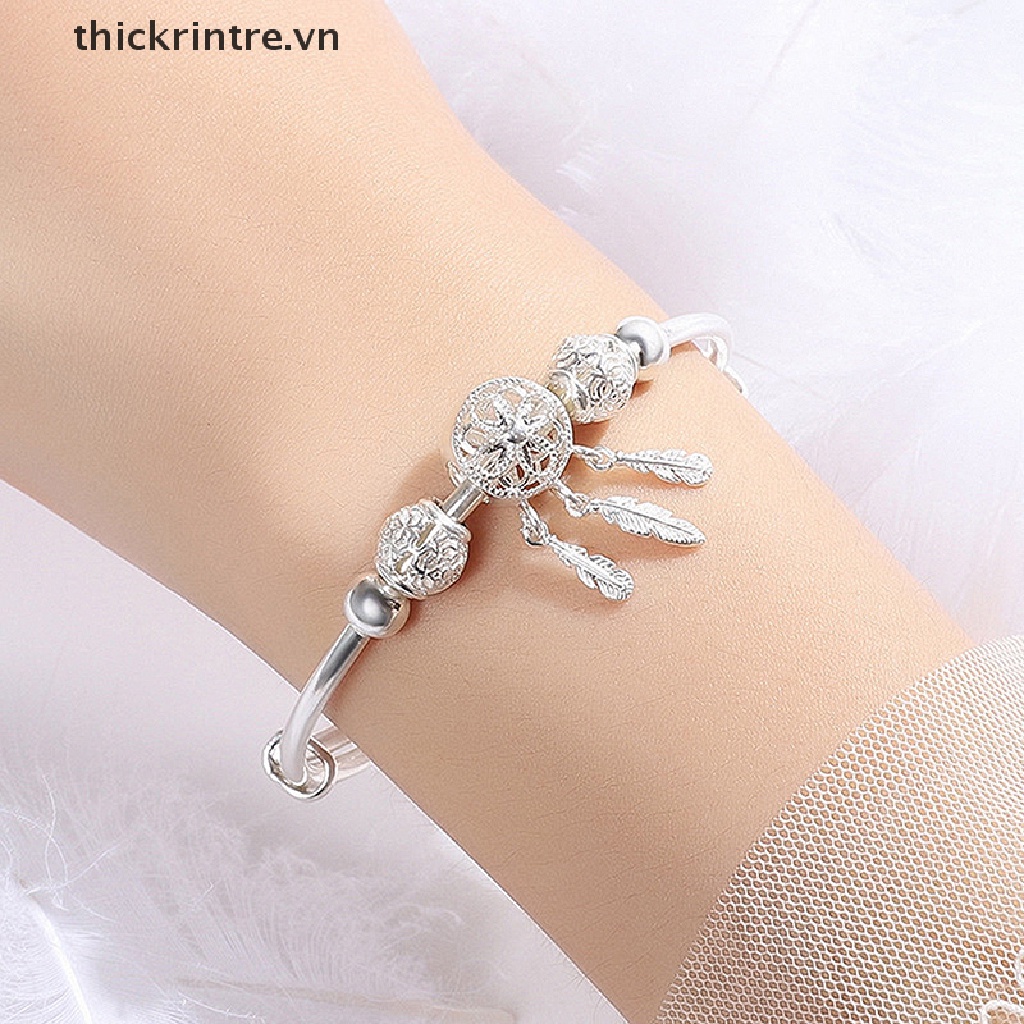 Vòng Tay Hình Dreamcatcher Đính Lông Vũ Thời Trang Cho Nữ