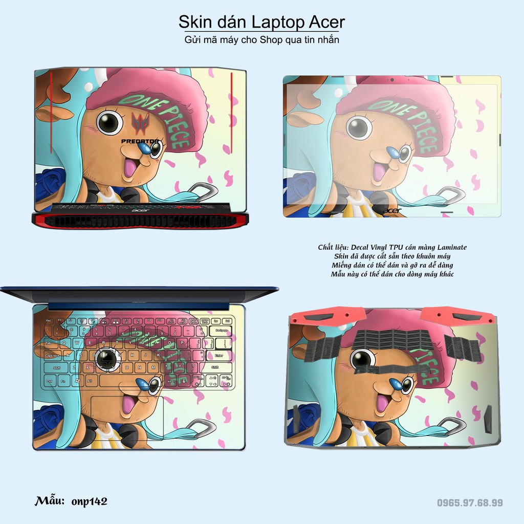 Skin dán Laptop Acer in hình One Piece nhiều mẫu 17 (inbox mã máy cho Shop)