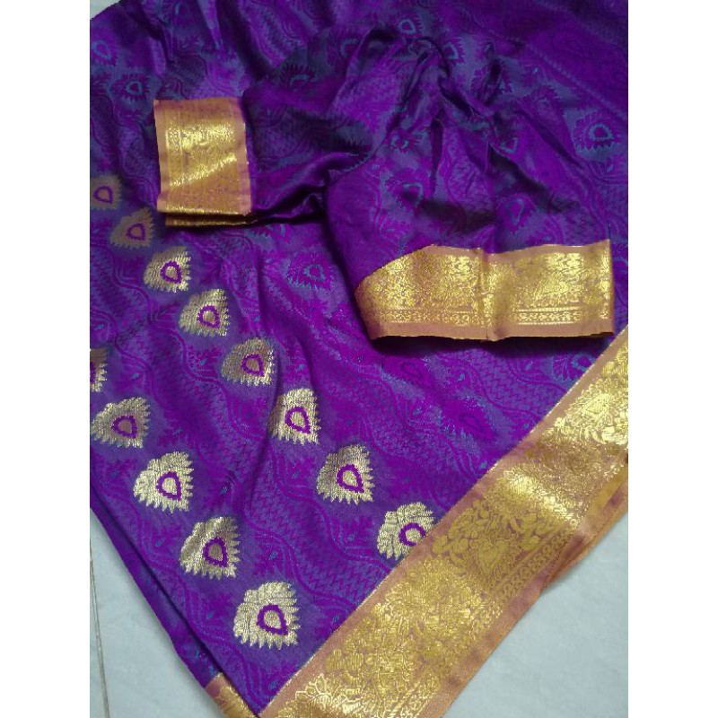 Sari Ấn Độ Saree lụa cao cấp của Chennai silk