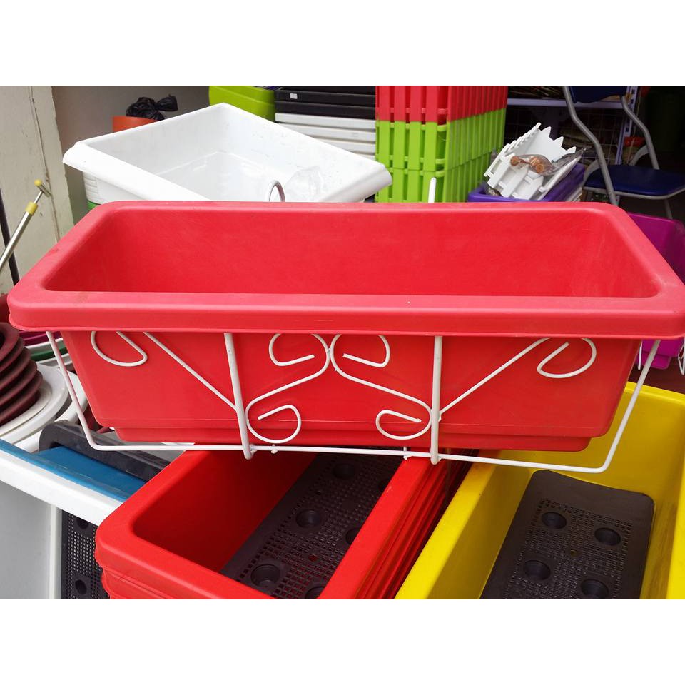 combo 3 bộ chậu chữ nhật dài 67cm gồm 3 khung và 3 chậu