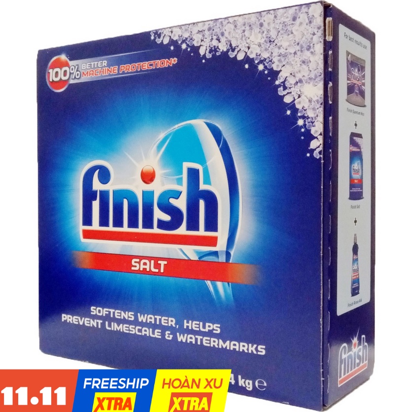 Muối máy rửa bát Finish 4.0kg - Nhập Khẩu Châu Âu