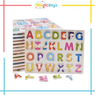 Bảng Ghép Hình Núm Gỗ Chữ Cái, Chữ Số Và Động Vật Cho Bé 2-5 Tuổi