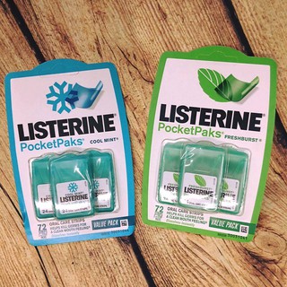 Miếng ngậm thơm miệng, diệt khuẩn Listerine vị bạc hà tươi – set 3 vỉ