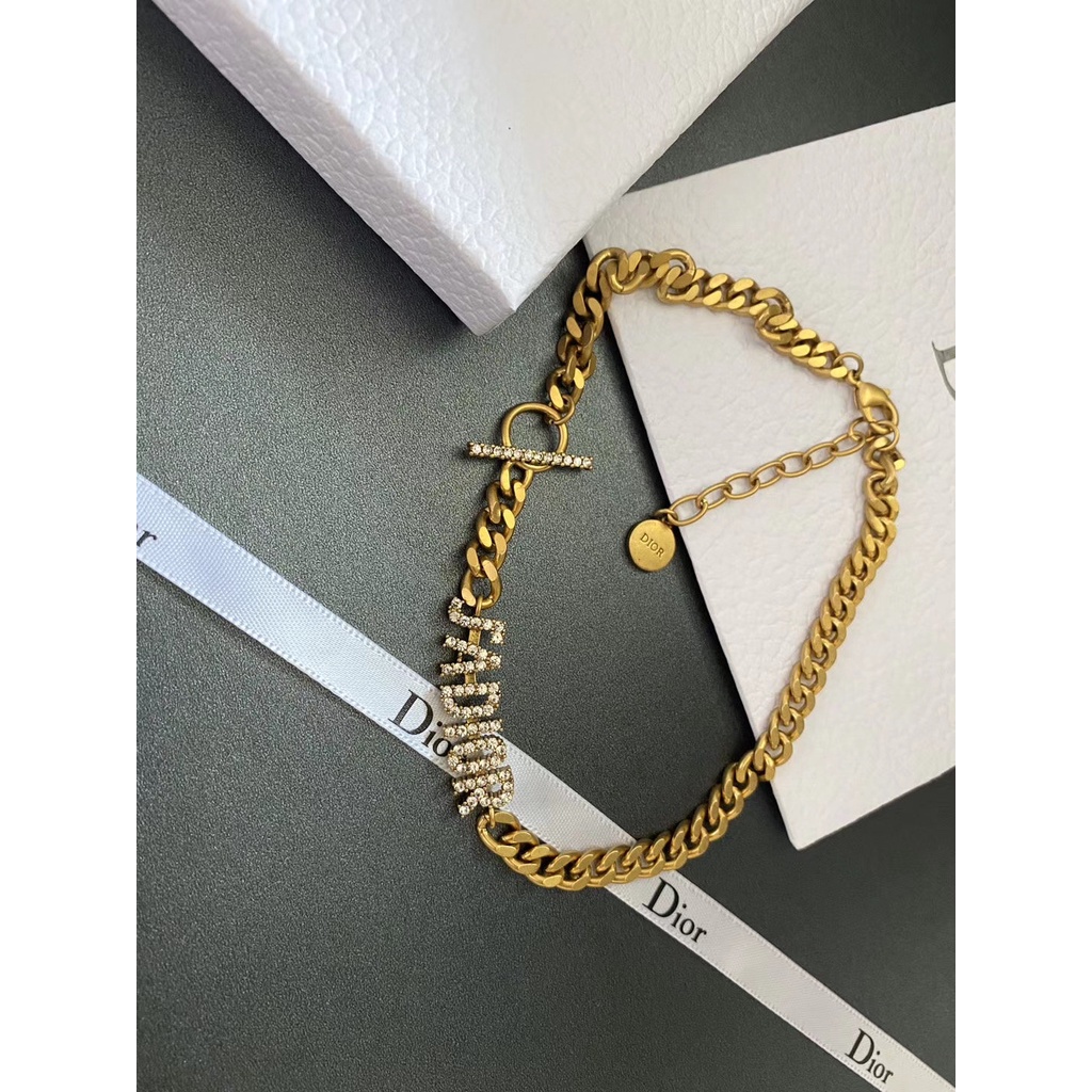 Dây chuyền titan mạ vàng thương hiệu Ja Di.or mạ vàng cao cấp chốt khóa chặn cá tính VCH2