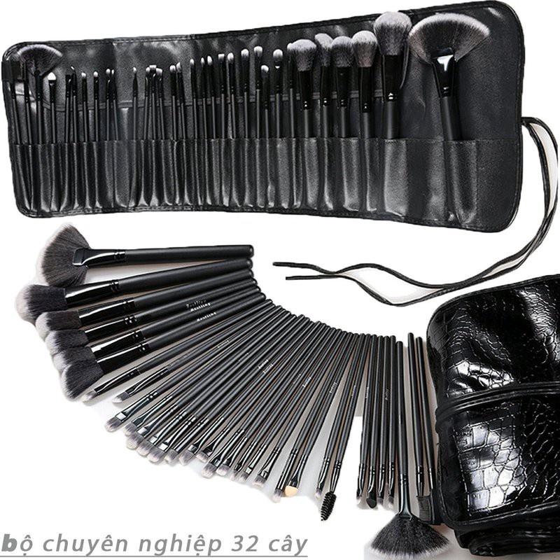Bộ cọ trang điểm 32 món cho bạn nữ tha hồ trang điểm make up