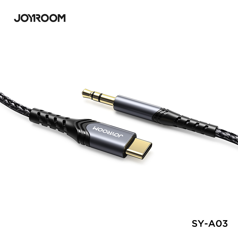 Joyroom Cáp USB C sang 3.5mm Âm thanh nổi AUX Tai nghe Loại C Bộ chuyển đổi âm thanh 3.5 Jack cho Samsung S20 Huawei Xiaomi Note 8 Loa micrô trên ô tô Bộ khuếch đại Truyền âm thanh