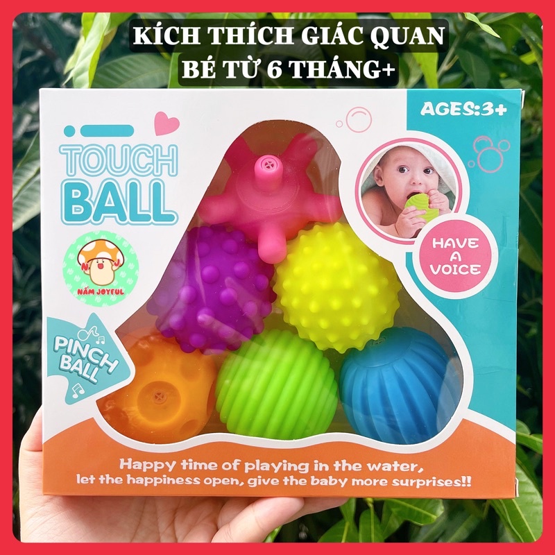 Bóng cảm giác, bóng đồ chơi phát triển trí não cho bé từ sơ sinh, bóng chơi dưới nước Touch ball