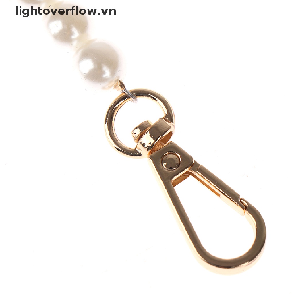 Ví Cầm Tay Đính Ngọc Trai Giả Phối Dây Xích Thời Trang